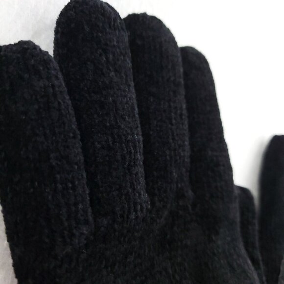 Isotoner Thinsulate Lined Gloves Soft Fuzzy Blk. Signature Casual Women One Size - Picture 14 of 14
